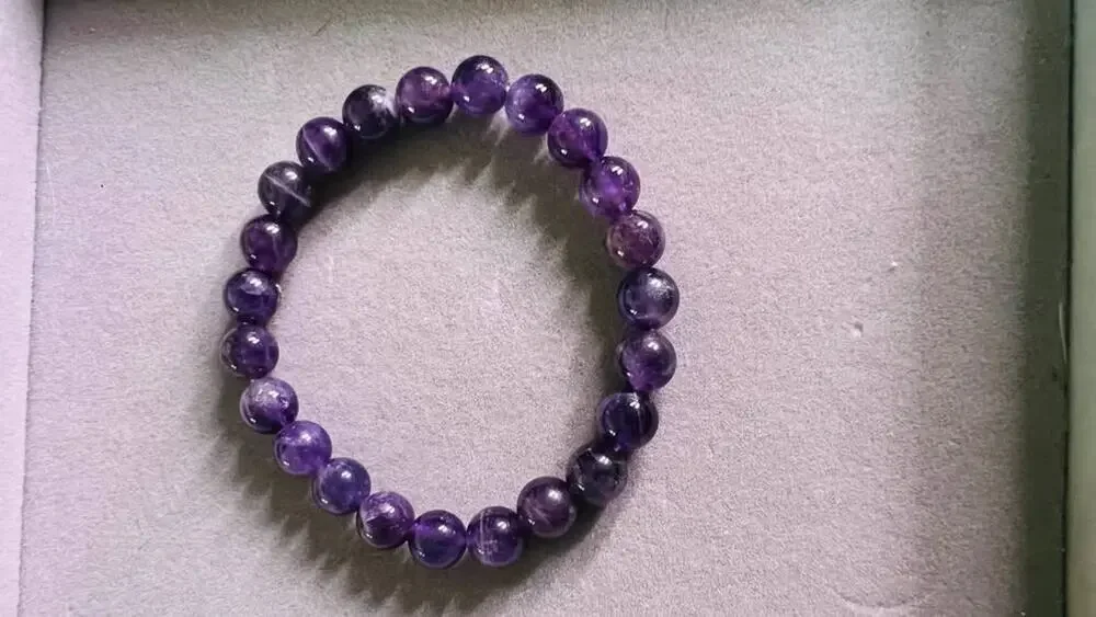 Purple Amethyst Bead Bracelet